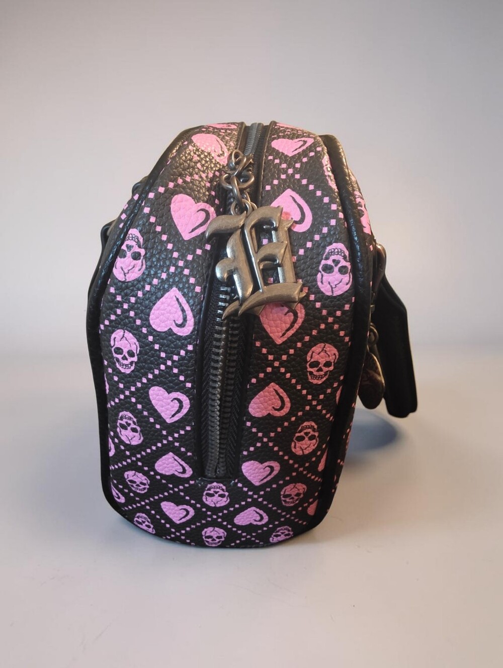 ED HARDY SM Pink Skull & Crossbones Satchel Handbag - Picture 9 of 11